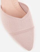 vices Pantofi cu toc Roz din material textil sportiv cu toc gros cu baretă la gleznă Loraira