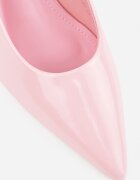 vices Pantofi cu toc Roz Slingback cu Luciu Lacuit pe Toc Pisica Sonwena