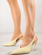 vices Pantofi cu toc Sandale Galbene Slingback cu Toc Stiletto Tilionea