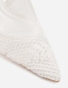 vices Pantofi cu toc Slingback cu carâmb ajurat Ernestine Albi