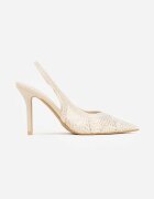 vices Pantofi cu toc Slingback cu carâmb ajurat Ernestine Bej