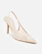 vices Pantofi cu toc Slingback cu carâmb ajurat Ernestine Bej