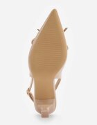 vices Pantofi cu toc subțire Bej închis Slingback Decorate cu șireturi tip corset și fundă Azimuna