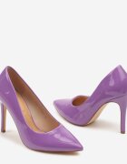 vices Pantofi cu toc subțire Violet Lăcuiți Eleganți cu Branț din Piele Naturală Innalora