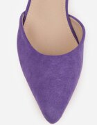 vices Pantofi cu toc Violet pe toc geometric cu brant din piele Polori