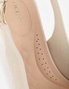 vices Pantofi eleganți Bej Slingback din Material textil cu Toc Mic cu Brant Soft-Pillow Orinysha
