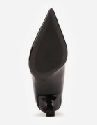 vices Pantofi eleganți Negre Lăcuite cu toc mic cu ornament triunghiular Omenra