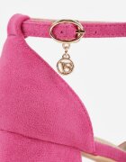 vices Pantofi Fucsia cu toc gros cu branț din piele și cu ornament la baretă Lilria