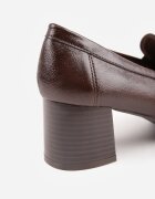 vices Pantofi în stil mocasin cu toc gros și branț din piele naturală Ilati Maro
