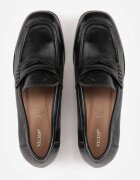 vices Pantofi în stil mocasin cu toc gros și branț din piele naturală Ilati Negri