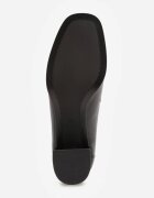 vices Pantofi în stil mocasin cu toc gros și branț din piele naturală Ilati Negri