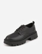 vices Pantofi Negri Eleganti Oxford cu șireturi și cu platformă Anatala