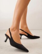 vices Pantofi Negri Slingback cu toc pisică Anatera