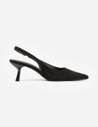 vices Pantofi Negri Slingback cu toc pisică Anatera