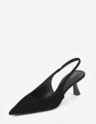 vices Pantofi Negri Slingback cu toc pisică Anatera