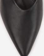 vices Pantofi negri tip sandale pe toc mic tip Slingback Liluriela