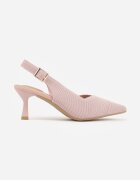 vices Pantofi roz Slingback din țesătură cu toc mic cu branț Soft-Pillow Orinysha