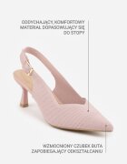vices Pantofi roz Slingback din țesătură cu toc mic cu branț Soft-Pillow Orinysha