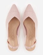 vices Pantofi roz Slingback din țesătură cu toc mic cu branț Soft-Pillow Orinysha