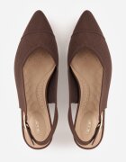 vices Pantofi slingback Maro din Țesătură cu Toc Mic și Branț Soft-Pillow Orinysha