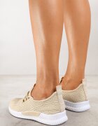 vices Pantofi sport bej Pudina