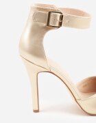 vices Pantofi stiletto Aurii cu Brant din Piele Naturală Decorați cu Cataramă Greliri