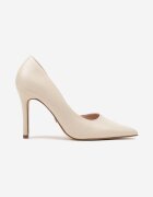 vices Pantofi stiletto Bej Clasici cu branț din piele naturală Norelis