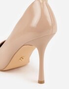 vices Pantofi stiletto Bej cu Luciu Lăcuit și Branț din Piele Irdlie