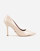 vices Pantofi stiletto Bej deschis cu aspect lăcuit și branț din piele Irdlie