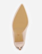vices Pantofi stiletto bej deschis cu talpă groasă cu branț din piele naturală Ahrrie