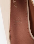 vices Pantofi stiletto bej deschis cu talpă groasă cu branț din piele naturală Ahrrie