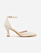 vices Pantofi stiletto Bej din piele ecologică întoarsă cu toc clepsidră Ezrival