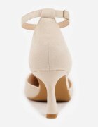 vices Pantofi stiletto Bej din piele ecologică întoarsă cu toc clepsidră Ezrival