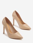 vices Pantofi stiletto Bej în Stil Clasic cu Branț din Piele Naturală Innaris
