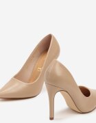 vices Pantofi stiletto Bej în Stil Clasic cu Branț din Piele Naturală Innaris