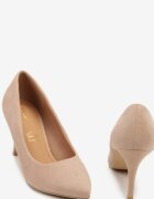 vices Pantofi stiletto bej închis casual cu branț din piele naturală Cleinae