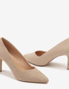vices Pantofi stiletto Bej închis cu branț din piele naturală cu vârf ascuțit Mairisse