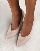 vices Pantofi stiletto Bej închis cu branț din piele naturală Muzite