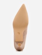 vices Pantofi stiletto Bej închis cu toc clepsidră cu brant din piele Enaille