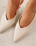 vices Pantofi stiletto Bej Slingback cu partea superioară cu decupaj în V în ton