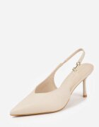 vices Pantofi stiletto Bej Slingback cu partea superioară cu decupaj în V în ton