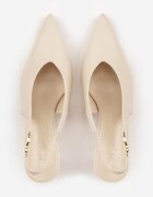 vices Pantofi stiletto Bej Slingback cu partea superioară cu decupaj în V în ton