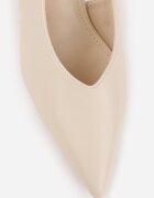 vices Pantofi stiletto Bej Slingback cu partea superioară cu decupaj în V în ton
