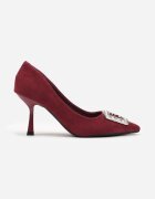 vices Pantofi stiletto Bordeaux Decorați cu cataramă cu zirconii Lalabria