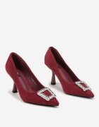 vices Pantofi stiletto Bordeaux Decorați cu cataramă cu zirconii Lalabria