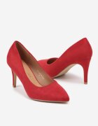 vices Pantofi stiletto casual roșii cu branț din piele naturală Cleinae