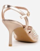 vices Pantofi stiletto din plasă șampanie decorați cu zirconii și sclipici Orinelis
