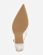 vices Pantofi stiletto Elegante Albe Slingback cu Aplicație Decorativă la Curea Natera