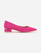 vices Pantofi stiletto Fucsia cu Branț din Piele Naturală și Aplicație Metalică Edilania