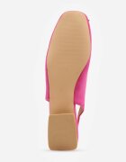 vices Pantofi stiletto Fucsia Slingback cu Zirconii și Branț din Piele Eklina